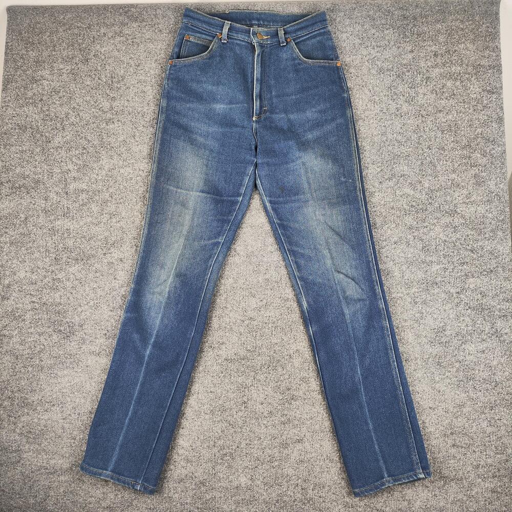 Vintage Lee Jeans Womens 12 Long Blue Medium Wash High Rise Straight Denim 90s